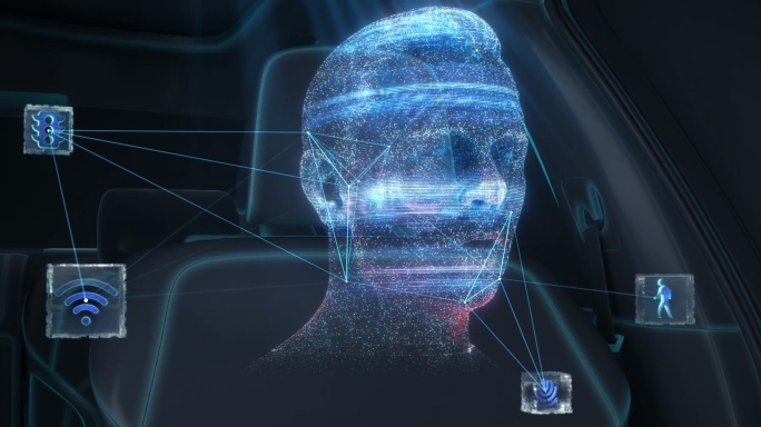 科技城市汽车智能人脸识别扫描
