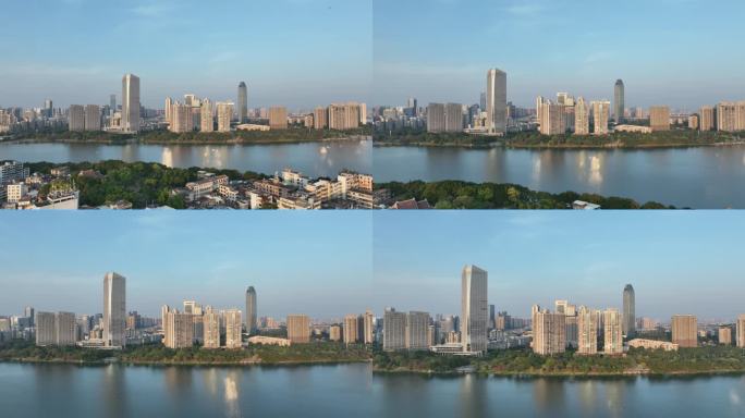 惠州惠城区航拍富力丽港中心城市建筑风光
