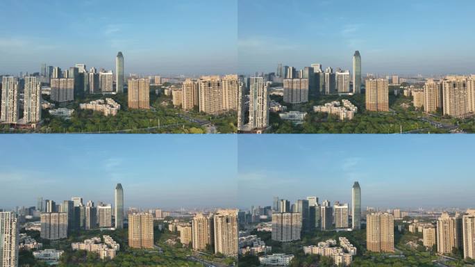 惠州城市建筑风光航拍荣灿惠州中心大厦