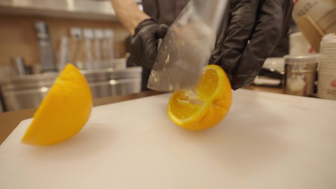 切橙子切水果