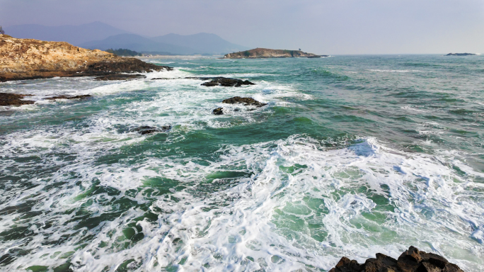 大海 惊涛骇浪 海岸线