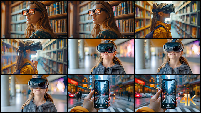 虚拟现实应用场景 VR头盔眼镜 元宇宙