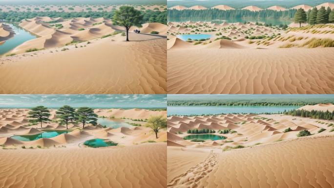AI风景 沙漠