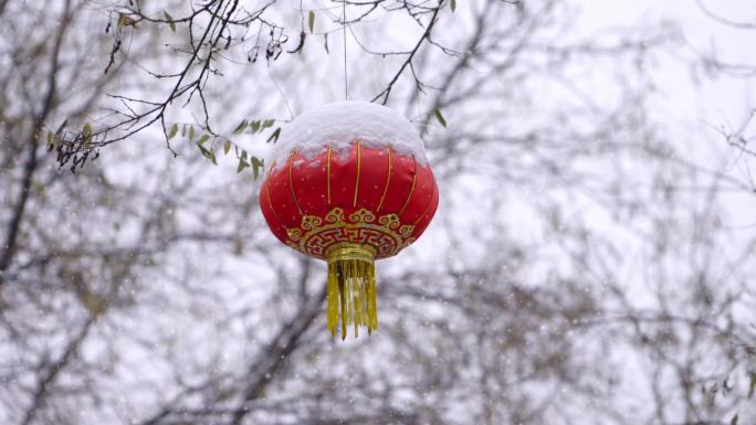 北京北海公园的节日雪景