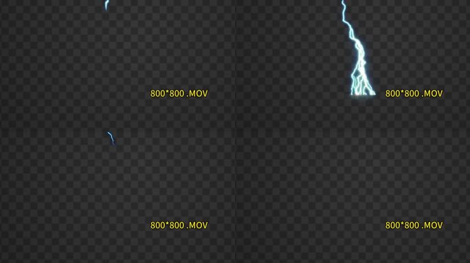 【天气】3个雷电打雷特效素材