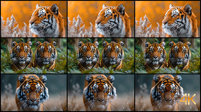 美丽的老虎肖像 森林之王 霸气大猫 动物