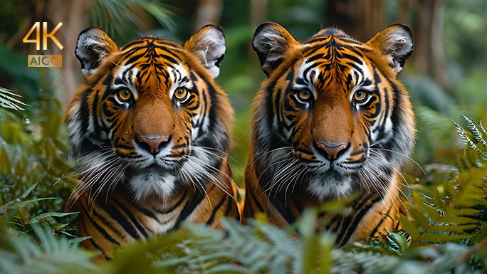 美丽的老虎肖像 森林之王 霸气大猫 动物