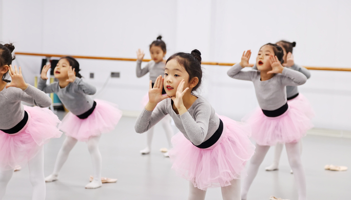 4k舞蹈培训 小朋友跳舞 舞蹈学校素材