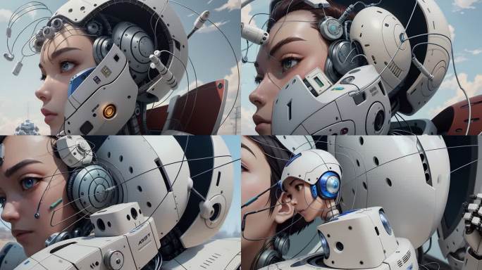 AI演绎脑机接口 机器人与人类