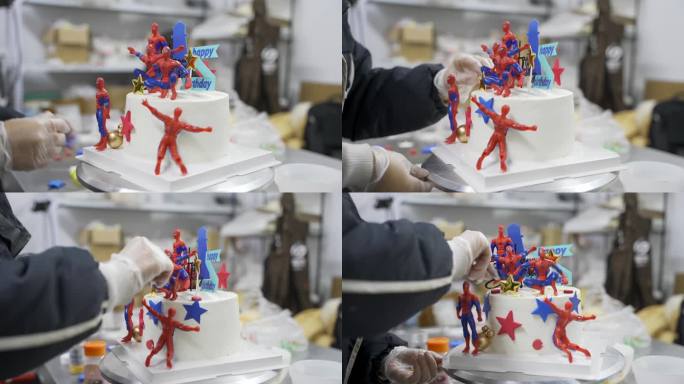 烘焙甜品台奥特曼生日蛋糕装饰蛋糕裱花