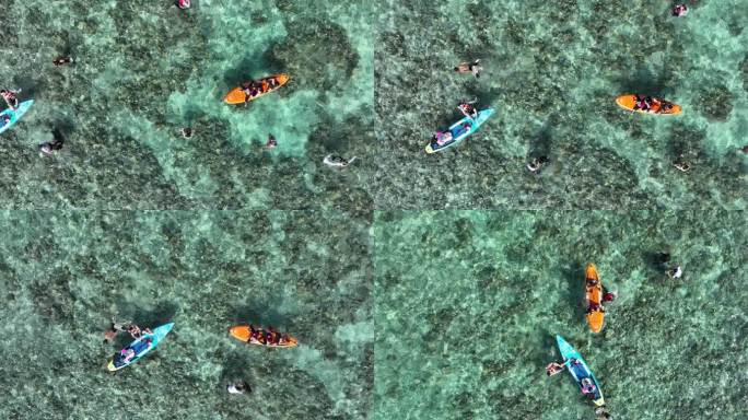 海上水上桨板运动南海西沙北礁2