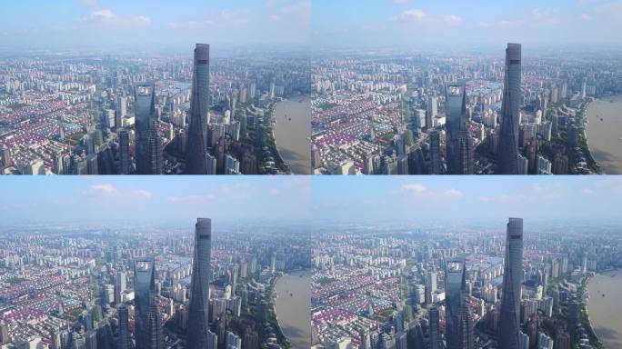 上海 陆家嘴商圈 航拍