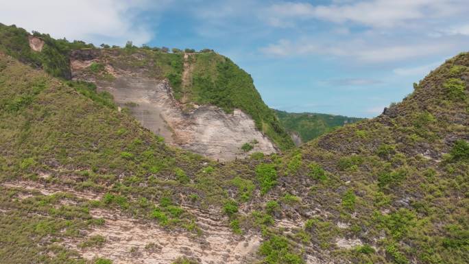 4K航拍巴厘岛佩尼达岛精灵沙滩