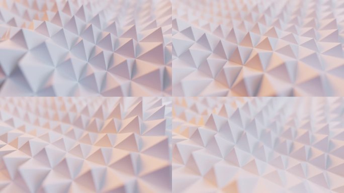 创意三角形几何体吸音棉材料3D渲染