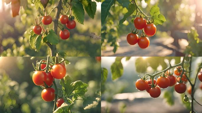 唯美西红柿小蕃茄圣女果温室棚架种植农业