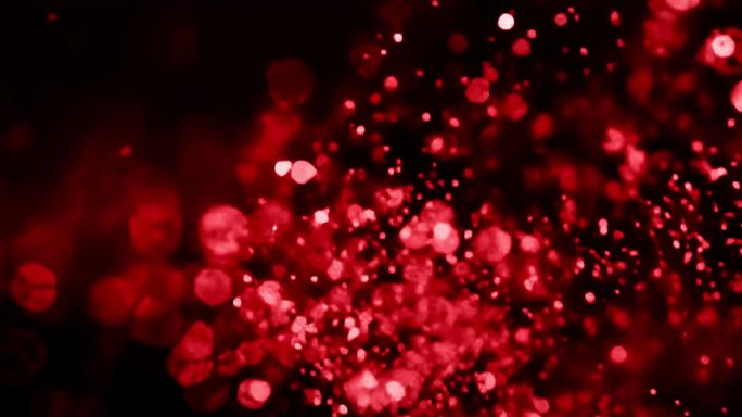 红色粒子光斑梦幻背景板氛围 F