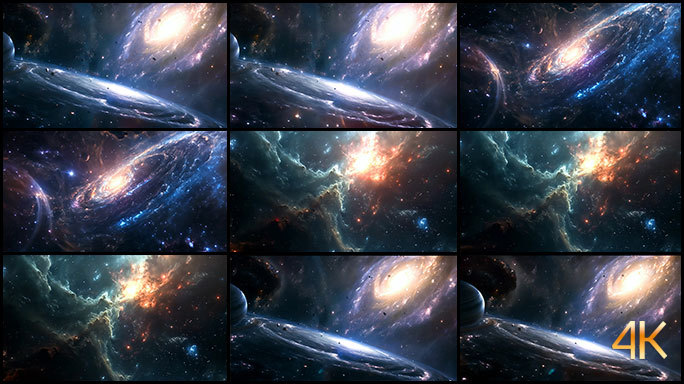 无垠的宇宙星体 银河系 星座星云 时光