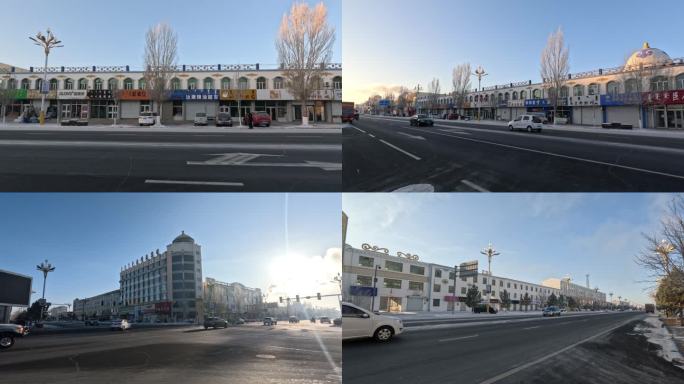 清晨的阿巴嘎旗街景