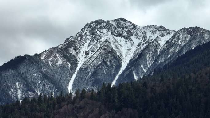 唯美西藏雪山 航拍 4K