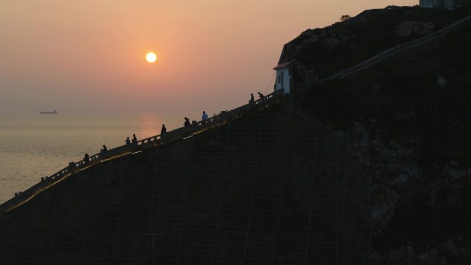 海南东方鱼鳞角海滩天文观景台大海散步爬山