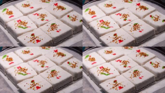 烟火气息的中国传统风味特色糕点小吃桂花糕
