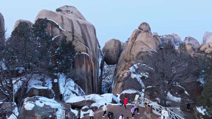 驻马店嵖岈山雪景