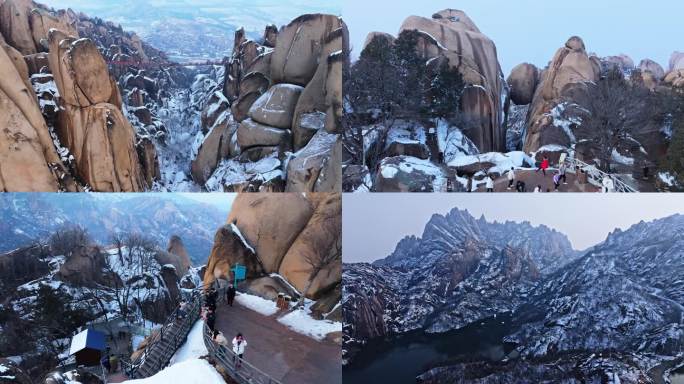 驻马店嵖岈山雪景