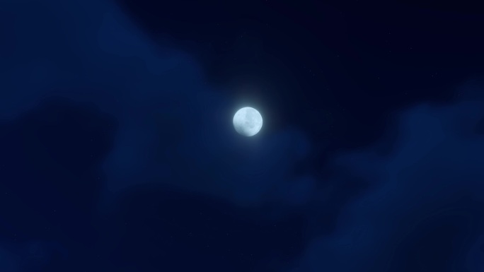 夜幕降临 月亮