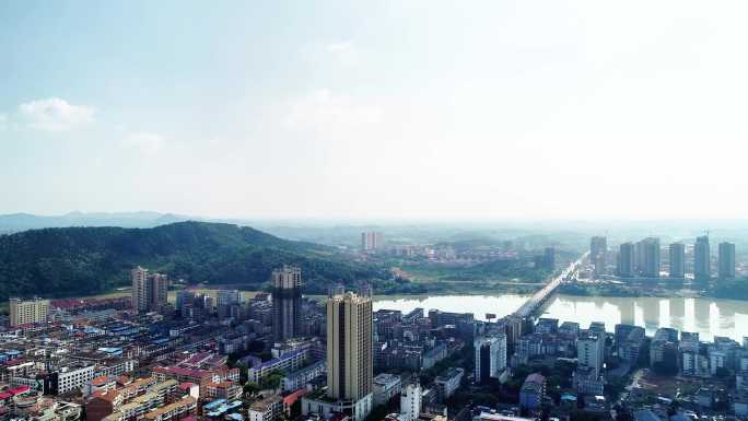 4K航拍衡东县城风景