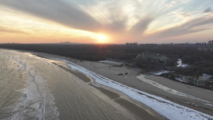 金梦海湾日落后退飞行