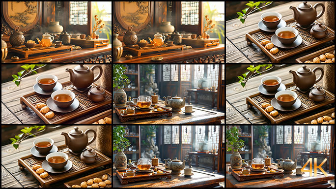 古典茶室 茶具茶器与茶道 中国古风场景