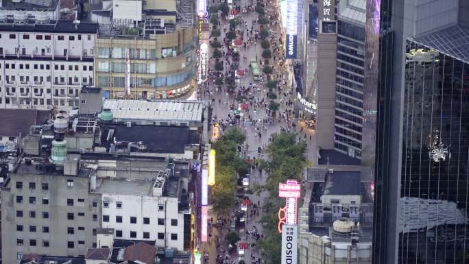 上海 南京路步行街  延时 黄浦区 人流