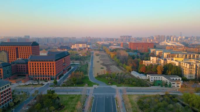 杭州浙江大学紫金港校区校门风景视频素材4