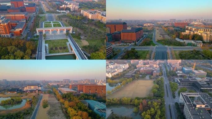 杭州浙江大学紫金港校区校门风景视频素材4