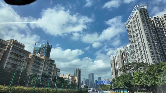 坐车 看城市风景 安全驾驶 深圳 特区