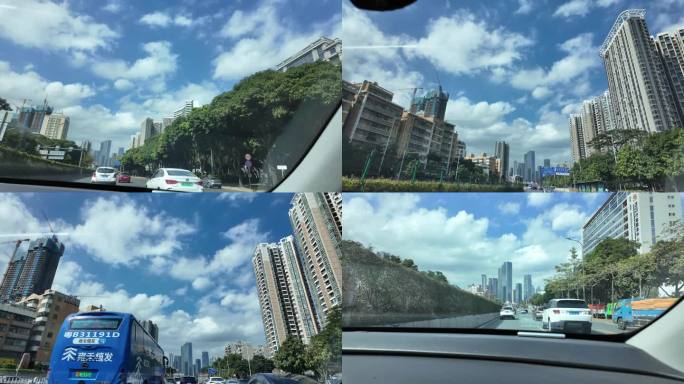 坐车 看城市风景 安全驾驶 深圳 特区