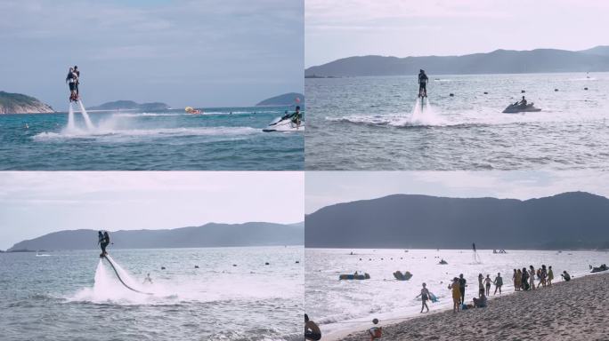 三亚亚龙湾度假区沙滩水上运动海边娱乐项目