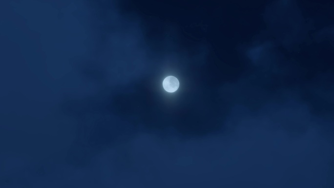 月黑风高 乌云遮住月亮 乌云月亮