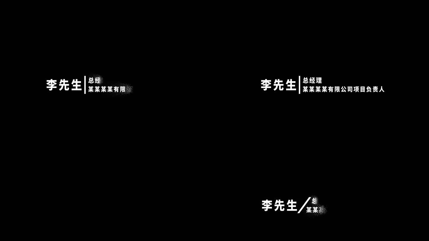 两款大气简洁人名条AE模板