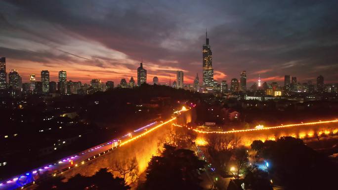 南京城墙夜景