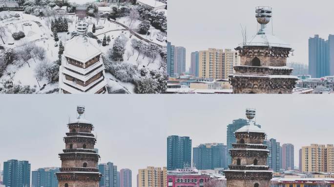 古塔雪景