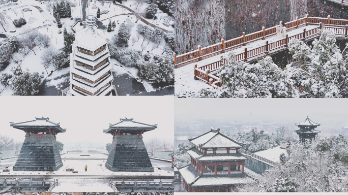 国风中式建筑雪景合集  4k