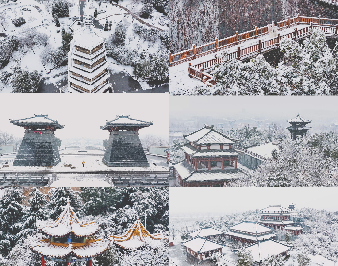 国风中式建筑雪景合集  4k