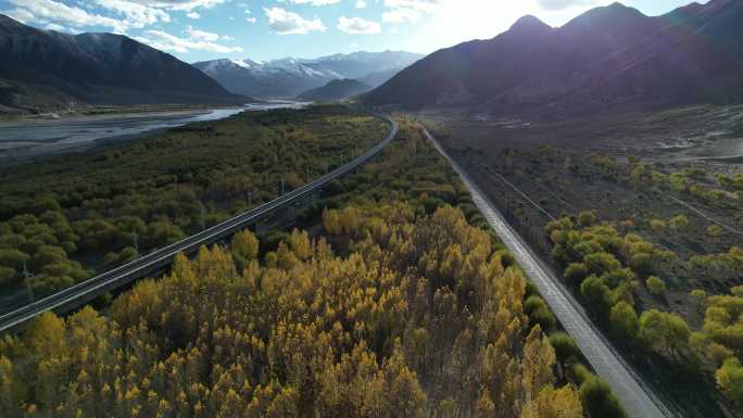 雅鲁藏布江防护林和拉林铁路