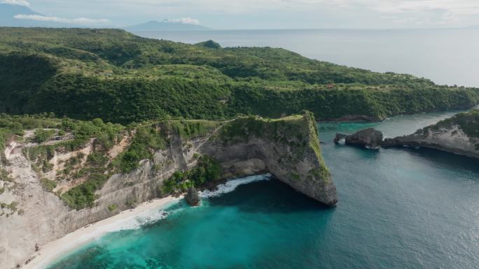 4K航拍巴厘岛佩尼达岛钻石沙滩