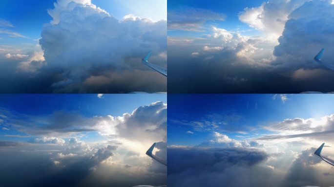 飞机穿越云端