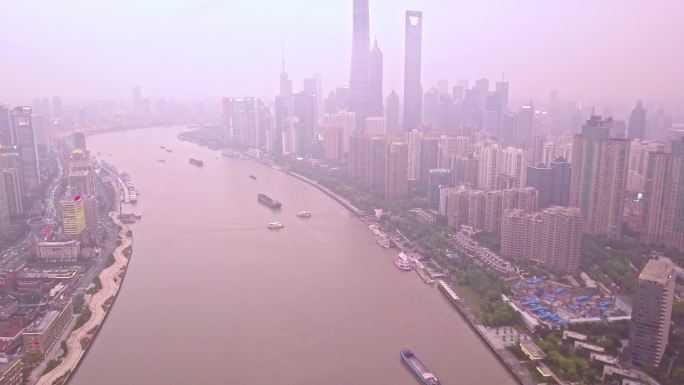 上海 陆家嘴 夜景 航拍 商圈 浦东