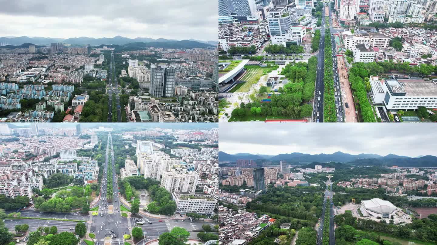 广东中山城市交通航拍