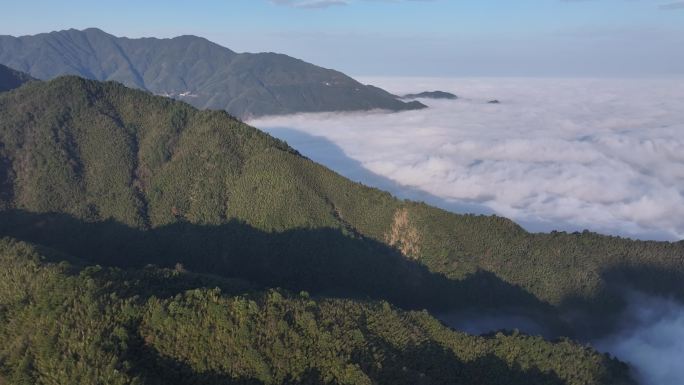 湖南神农谷大峡谷云海航拍