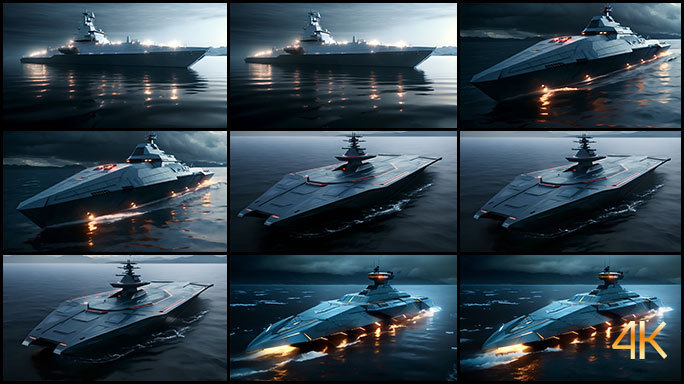 高科技隐形军舰 未来驱逐舰 超级航空母舰